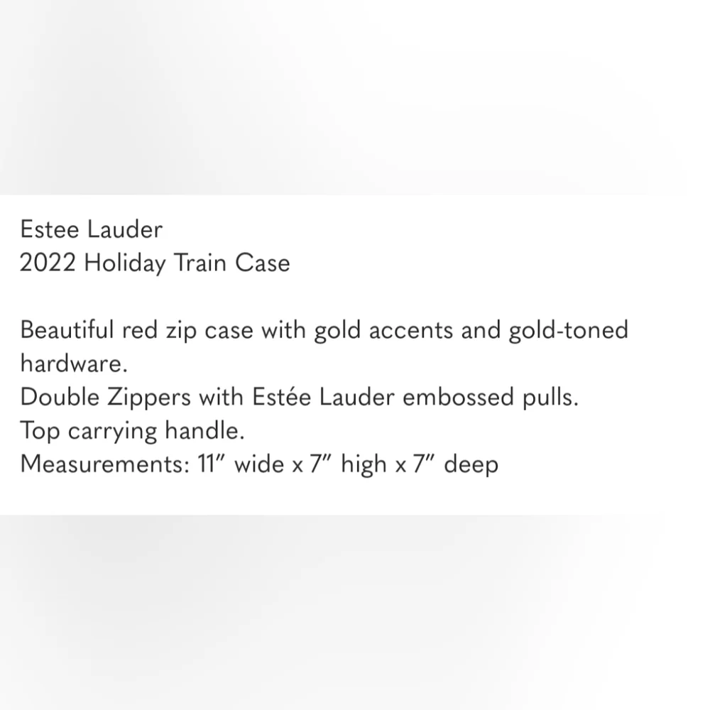 Estee Lauder Holiday Train Case Red Starry Cosmetic Bag Nylon 11